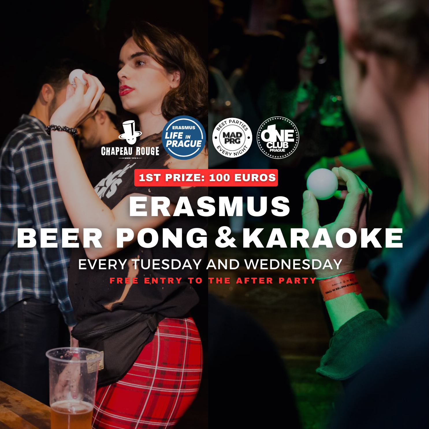 Erasmus Beer Pong & Karaoke Prague